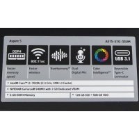 ноутбук Acer Aspire A515-51G-50EE Черный
