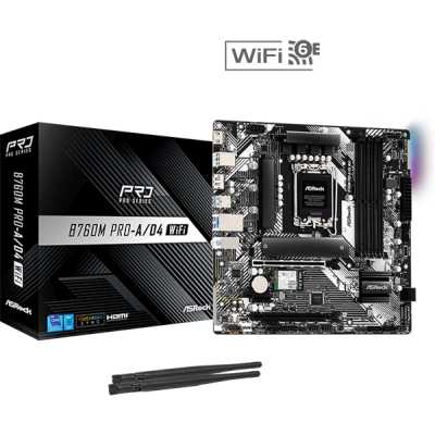 материнская плата ASRock B760M Pro-A/D4 WiFi Черный