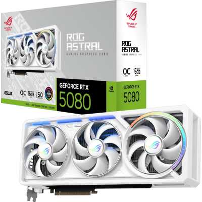 видеокарта ASUS nVidia GeForce RTX 5080 16Gb ROG-ASTRAL-RTX5080-O16G-WHITE Белый