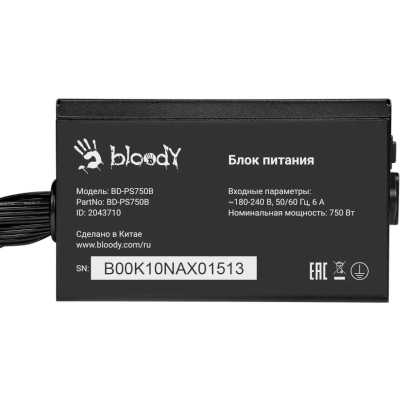 блок питания Bloody 750W BD-PS750B Черный