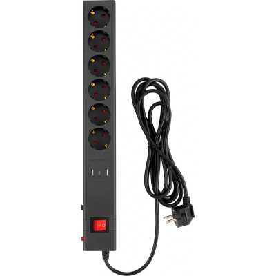 сетевой фильтр Buro 600SE-1.8-USB-B черный