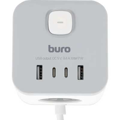 сетевой удлинитель Buro BU-PC3.1UС-W белый