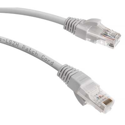 патч-корд Cabeus PC-UTP-RJ45-CAT.5E-1M-LSZH Серый