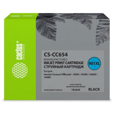картридж Cactus CS-CC654 черный
