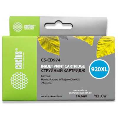 картридж Cactus CS-CD974 желтый