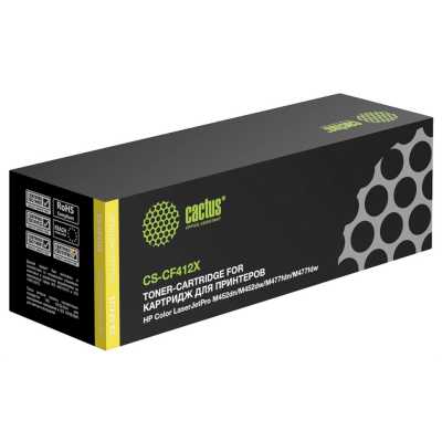 картридж Cactus CS-CF412X желтый