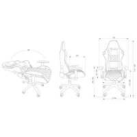 игровое кресло Cactus CS-CHR-030BLS черно-серебристый