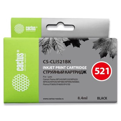 картридж Cactus CS-CLI521BK черный