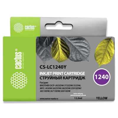 картридж Cactus CS-LC1240Y желтый