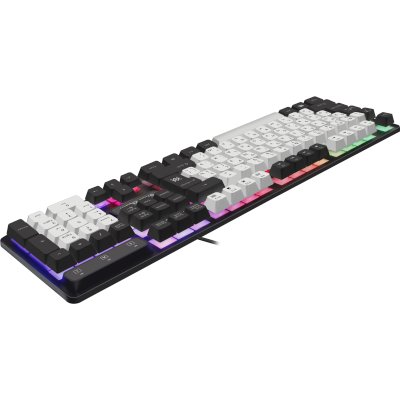 клавиатура Defender Dark Knight GK-077 White-Black Белый-черный