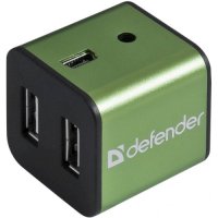 разветвитель USB Defender Quadro Iron зеленый