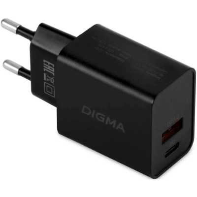 сетевое зарядное устройство Digma DGW2D0F110BK