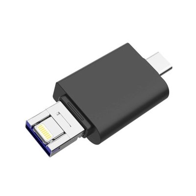 флешка DM 256Gb APD005 3 in 1 Черный