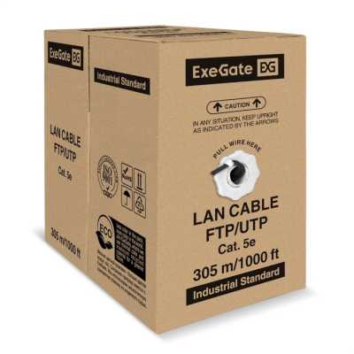 витая пара ExeGate UTP4-C5e-CCA-S24-OUT-PE-BK-305 EX301082RUS