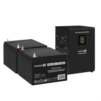 ИБП ExeGate FineSine SX-1500.LCD.AVR.2SH EX296562RUS