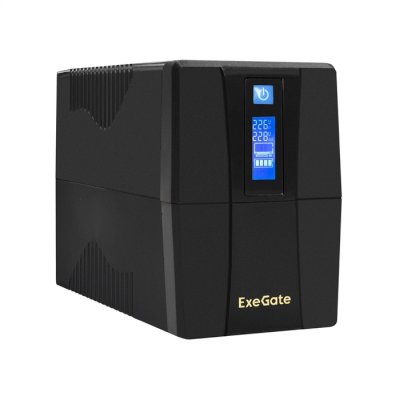 ИБП ExeGate Power Smart ULB-1000.LCD.AVR.2SH EX292791RUS Черный