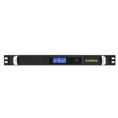 ИБП ExeGate ServerRM UNL-1000.LCD.AVR.6C13.RJ.USB.1U EX297834RUS Черный