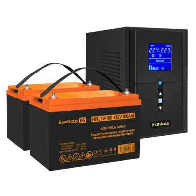 комплект ИБП ExeGate SineTower SZ-1000.LCD.AVR.2SH.1C13.USB EX296805RUS