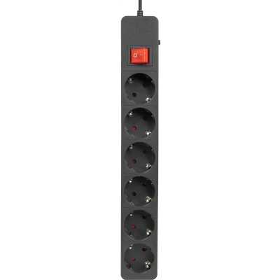 сетевой фильтр Filum FL-SP6-1.8M-16 черный