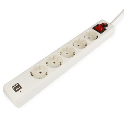 сетевой фильтр Гарнизон ECL-5-U2-W-1.8 белый