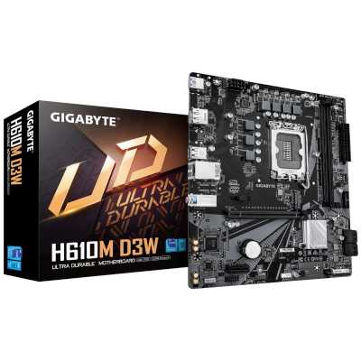 материнская плата GigaByte H610M D3W Черный