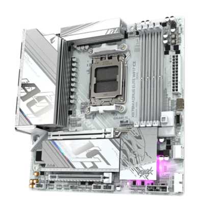 материнская плата GigaByte X870M Aorus Elite WiFi7 ICE Белый