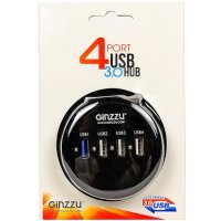разветвитель USB Ginzzu GR-314UB черный