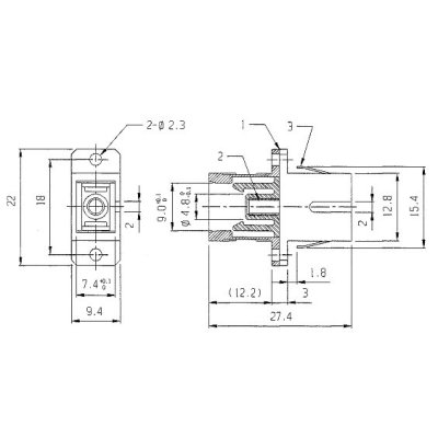 оптический проходной адаптер Hyperline FA-P11Z-SC/SC-N/BK-BL