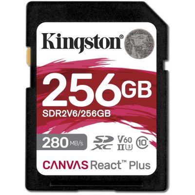 карта памяти Kingston Canvas React Plus 256GB SDR2V6/256GB