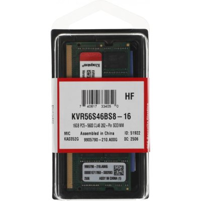 оперативная память Kingston ValueRAM KVR56S46BS8-16