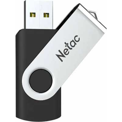 флешка Netac 64GB NT03U505N-064G-32BK Черный, серебристый