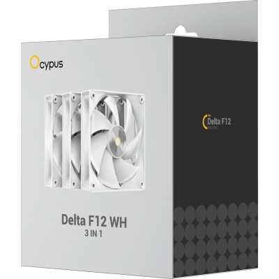 кулер Ocypus Delta F12 White 3 in 1 Белый