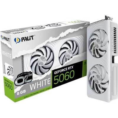 видеокарта Palit nVidia GeForce RTX 5060 White OC 8Gb NE75060U19P1-GB2063M Белый