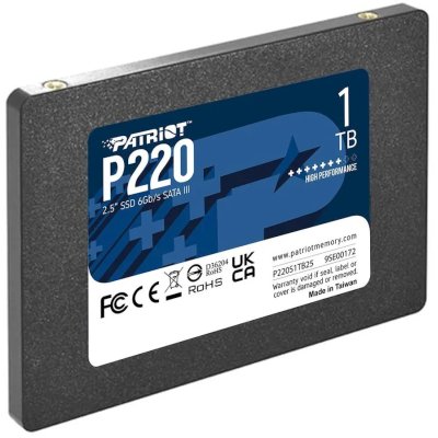 SSD диск Patriot P220 1Tb P220S1TB25 Черный
