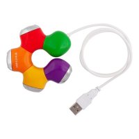 разветвитель USB PC PET Flower цветной