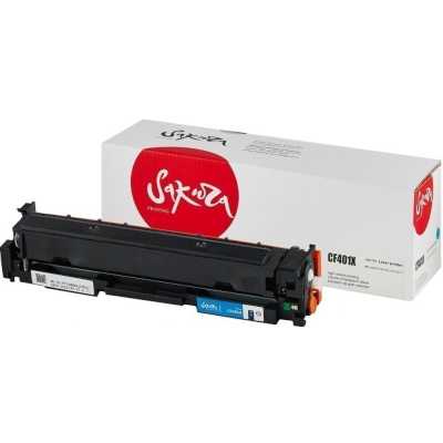 картридж Sakura SACF401X голубой