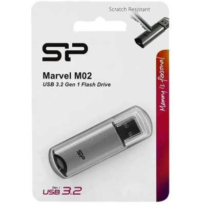 флешка Silicon Power 16GB SP016GBUF3M02V1S Серебристый