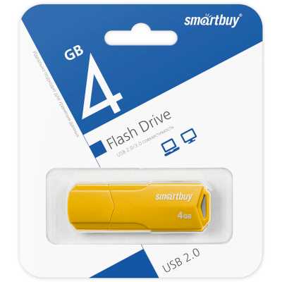 флешка SmartBuy 4GB SB4GBCLU-Y Черный