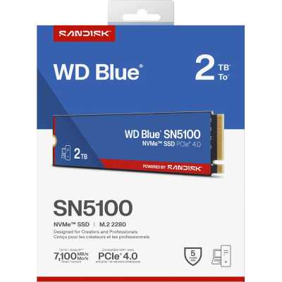 SSD диск WD Blue SN5100 2Tb WDS200T5B0E Синий
