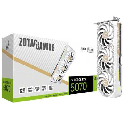 видеокарта Zotac nVidia GeForce RTX 5070 AMP White Edition 12Gb ZT-B50700FQ-10P Белый